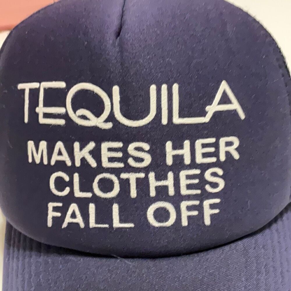 Vintage Tequila Trucker Hat, Navy Blue, One Size - Picture 2 of 8